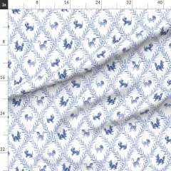 Various Fabrics by the Yard or Fat Quarter Chinoiserie Blue And White Lattice Trellis Botanical Vines Diamond Custom Printed Fabric by Spoonflower