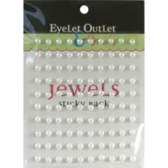 Eyelet Outlet Adhesive Pearls 5mm 100/Pkg-White
