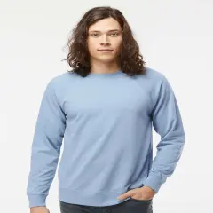 Long Sleeve Lightweight French Terry Crewneck Sweatshirt | RADYAN&reg; Misty blue