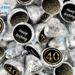 40th Birthday Candy Party Favors Chocolate Hershey's Kisses Bulk