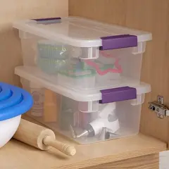 2 Pack Quart ClearView LatchTM with Sweet Plum Handles,Containers