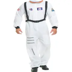 Adult Mens Womens White Astronaut Space Suit Costume