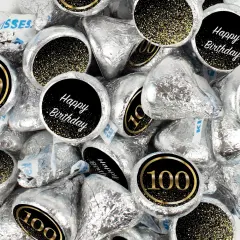 100th Birthday Candy Party Favors Chocolate Hershey's Kisses Bulk
