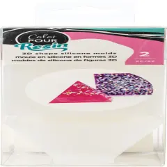 American Crafts Color Pour Resin Mold 2/Pkg-Paper Weight - Cube & Pyramid