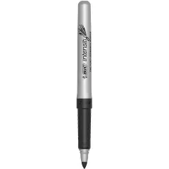 BIC Intensity Permanent Markers, Fine Point, Black, Low Odor, 12-Count