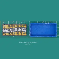 Wolverines 3x Retro Font Silicone Freshie Mold