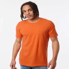 Tultex&reg; Heavyweight Jersey Short Sleeve Crew Neck T-Shirt Orange
