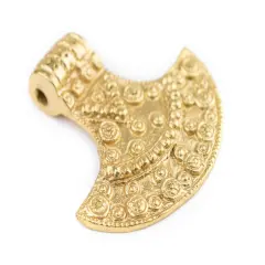 TheBeadChest Brass Patterned Shield Pendant (50x50mm)