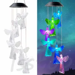 Kitcheniva Solar Wind Chimes Birds Color Changing Lights