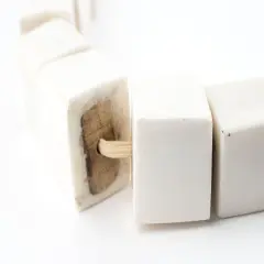 The Bead Chest Kenya White Bone Beads (Cube)