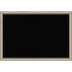 Salon Scoop Wood Framed Corkboard, Black Cork Salon Scoop Pewter