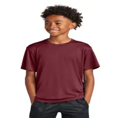 Sport-Tek&reg; Youth Crewneck Short Sleeve PosiCharge Competitor Tee Maroon