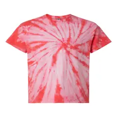 Dyenomite&reg; Cyclone Pinwheel Tie-Dyed Short Sleeve Crewneck T-Shirt Coral