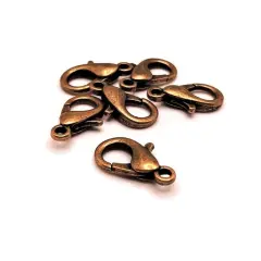 100 or 500 Pieces: 8 x 16 mm Antique Copper Lobster Claw Clasps