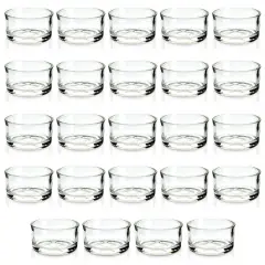 24 Pack Glass Tea Lights Candle Holder for Tables