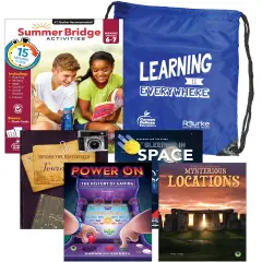 Summer Bridge Activities 6-7 Bundle, Ages 11-12, Math, Reading Comprehension, Writing, Science Summer Learning 7th Grade Workbooks All Subjects With Flash Cards, Children's Books, Drawstring Bag