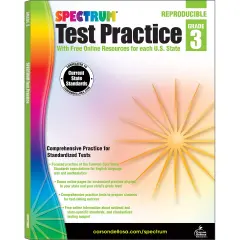 Spectrum Test Practice 3rd Grade Workbooks, Math, Language Arts, Reading Comprehension, Grammar, Spelling, Vocabulary, and Writing Practice, Classroom or Homeschool Curriculum