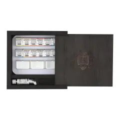 Schmincke Horadam Watercolor Set - Exclusive Limited Edition Wooden Box -12 Half Pans, 5ml Titanium White, 3 Empty Pans, Made in Germany for professionals, artists, painters Assorted