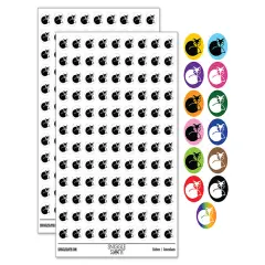Fox Curled Up Sleeping 200+ 0.50" Round Stickers Rainbow