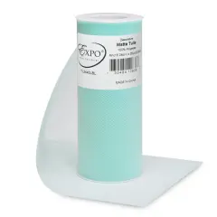 Pack of 96 Decorative Matte Tulle Spool of 6 Inch X 25 Yards Light Blue