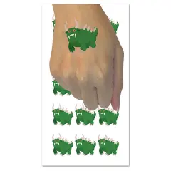 Hodag American Folklore Monster Temporary Tattoo Water Resistant Fake Body Art Set Collection (1 Sheet)