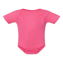 Rabbit Skins&reg; Infant Baby Rib Short Sleeve Bodysuit Hot pink