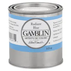 Gamblin Artist's Oil Color - Radiant Blue, 8 oz can