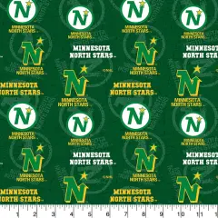 Sykel Enterprises NHL Team Cotton Fabric-Minnesota North Stars Tone on Tone Cotton Quilting Fabric