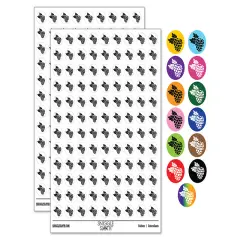 Raspberry Blackberry Fruit 200+ 0.50" Round Stickers Light Green