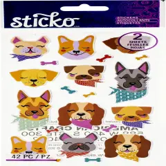Sticko Dog Bandana Stickers-2 Sheet Set