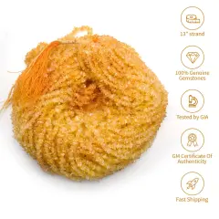 Citrine Chip Beads, 34 Inch, Natural Chip Strands, Drilled Strung Nugget Beads, 3-7mm, Polished, GemMartUSA (CHCI-70001)