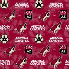 Sykel Enterprises NHL Team Cotton Fabric-Arizona Coyotes Tone on Tone Cotton Quilting Fabric