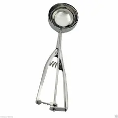 4cm Stainless Steel Ice Cream Mashed Potato Cookie Scoop Spoon Spring Handle