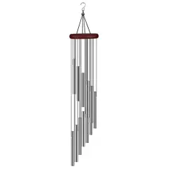 Kitcheniva 22.7" 12 Metal Tubes Large Wind Chimes Red wood