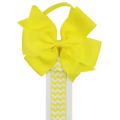 Wrapables Hair Clip and Hair Bow Holder, Yellow Chevron