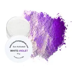 Photochromic Sun UV Activated Color Changing Powder Pigments for Resin Slime T Shirts Tumblers White violet