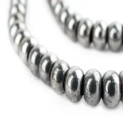 The Bead Chest Silver Padre Beads 9mm, Full Strand of Quality Metal Spacers for DIY Jewelry Design