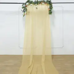 5ft x 14ft Premium Chiffon Sheer Backdrop Champagne