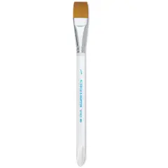 Winsor & Newton Series 995 Flat Wash Brush - Golden Taklon, Short Handle, 3/4"