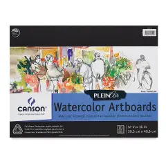 Canson Plein Air Watercolor Artboard - 12" x 16", 10 Sheets