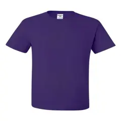 JERZEES&reg; Dri Power Heathered 50/50 Cotton Polyester Crewneck Short Sleeve T-Shirt Deep Purple