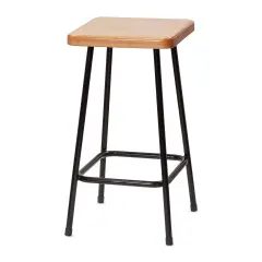Richeson Lyptus and Steel Stool - 24"H, Square