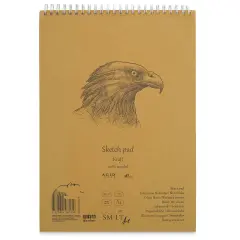 SMLT Arts Kraft Wirebound Sketch Pad - 8-1/4" x 11-3/4", 60 Sheets