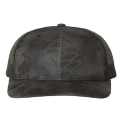 Richardson&reg; Five-Panel Printed Trucker Cap Kryptek Typhon/Black