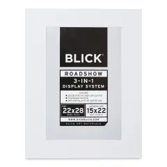 Blick Roadshow 3-in-1 System - White, Single Mat, 22" x 28" (14-3/4" x 21-3/4" Opening)