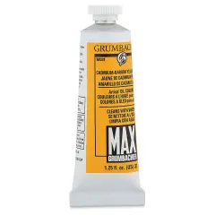 Grumbacher Max Artists' Water Miscible Oil Color -Cadmium-Barium Yellow Deep, 37 ml tube
