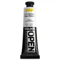 Golden Open Acrylics - Cadmium Yellow Medium, 2 oz Tube