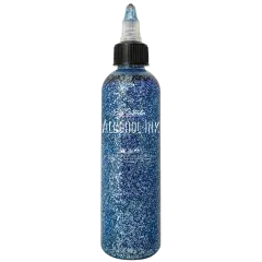 Premium Alcohol Ink | Metallic and Vibrant | High Saturated Unique Colors | For Tumblers, Coasters, Resin Dye, Alcohol Ink Paper, Yupo, Resin Petri Dish | 4 oz by volume | by Ezgi Sertcetin Glitter baby blue