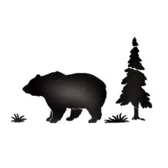 Bear Silhouette Wall Stencil | 2752 by Designer Stencils | Animal & Nature Stencils | Reusable Art Craft Stencils for Painting on Walls, Canvas, Wood | Reusable Plastic Paint Stencil for Home Makeover | Easy to Use & Clean Art Stencil