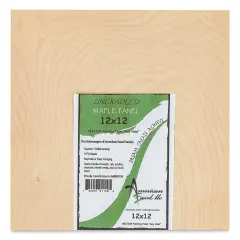 American Easel Maple Panel - 12" x 12", 1/2" Profile, Keyhole